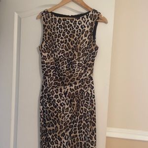 Animal print sleeveless dress
